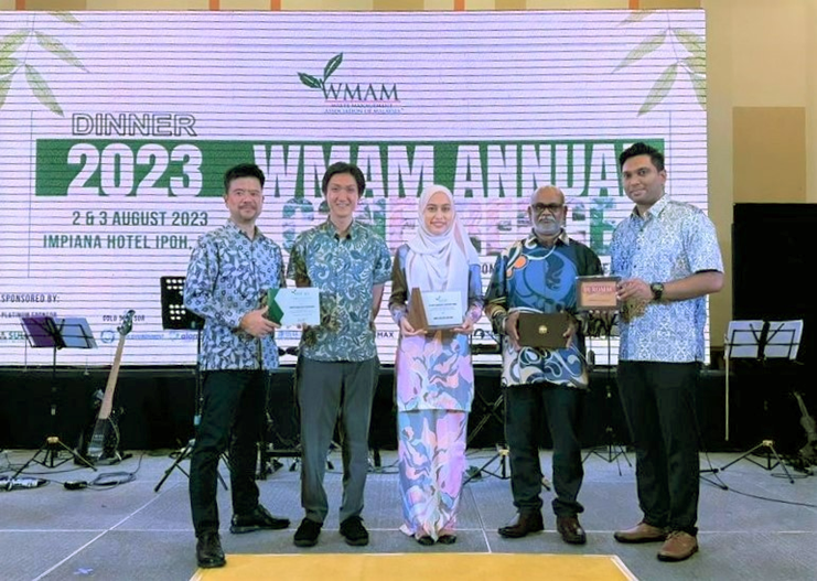 マレーシア廃棄物管理協会「第1回 廃棄物管理アチーブメントアワード」功績賞